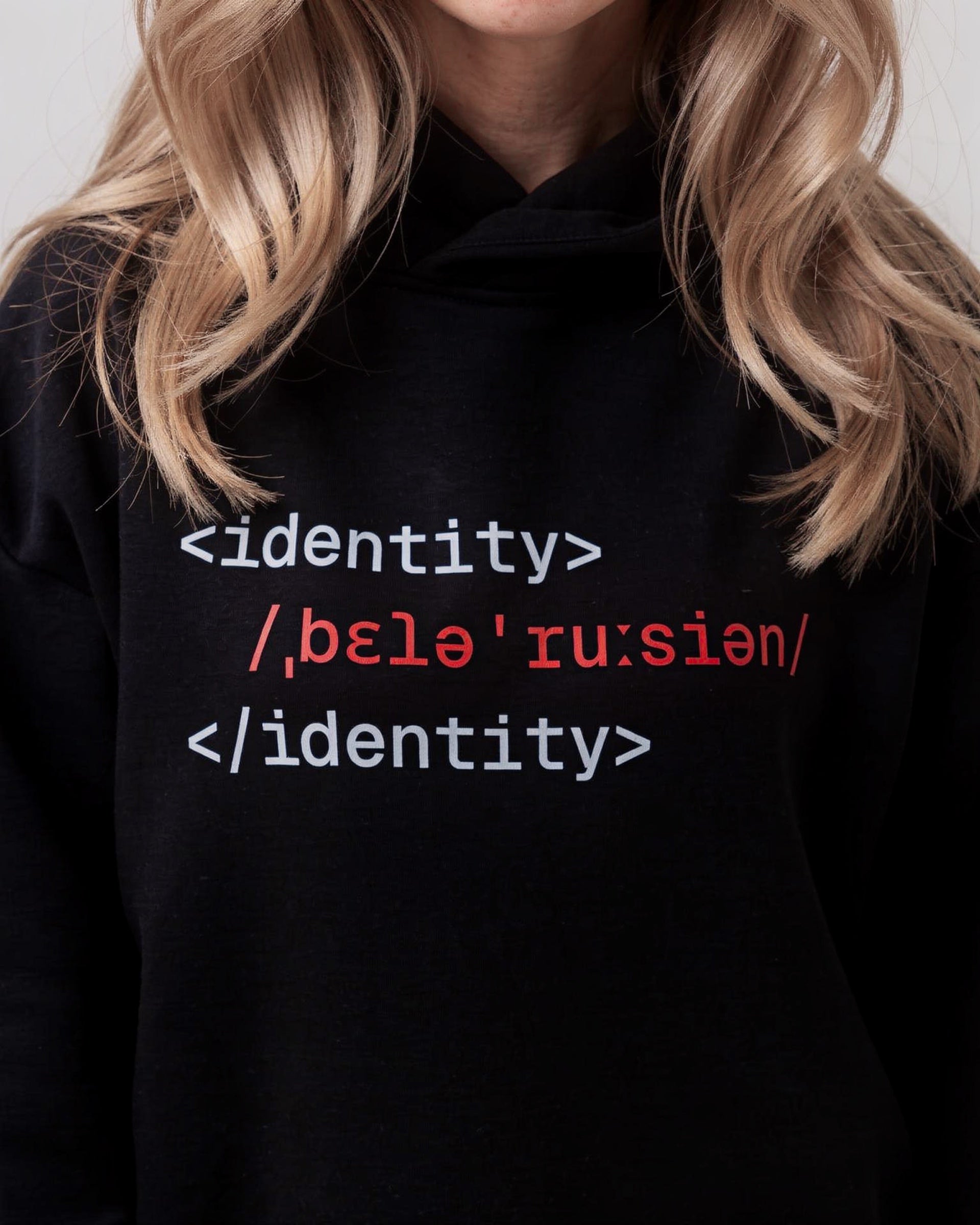 Black hoodie “Belarusian identity”