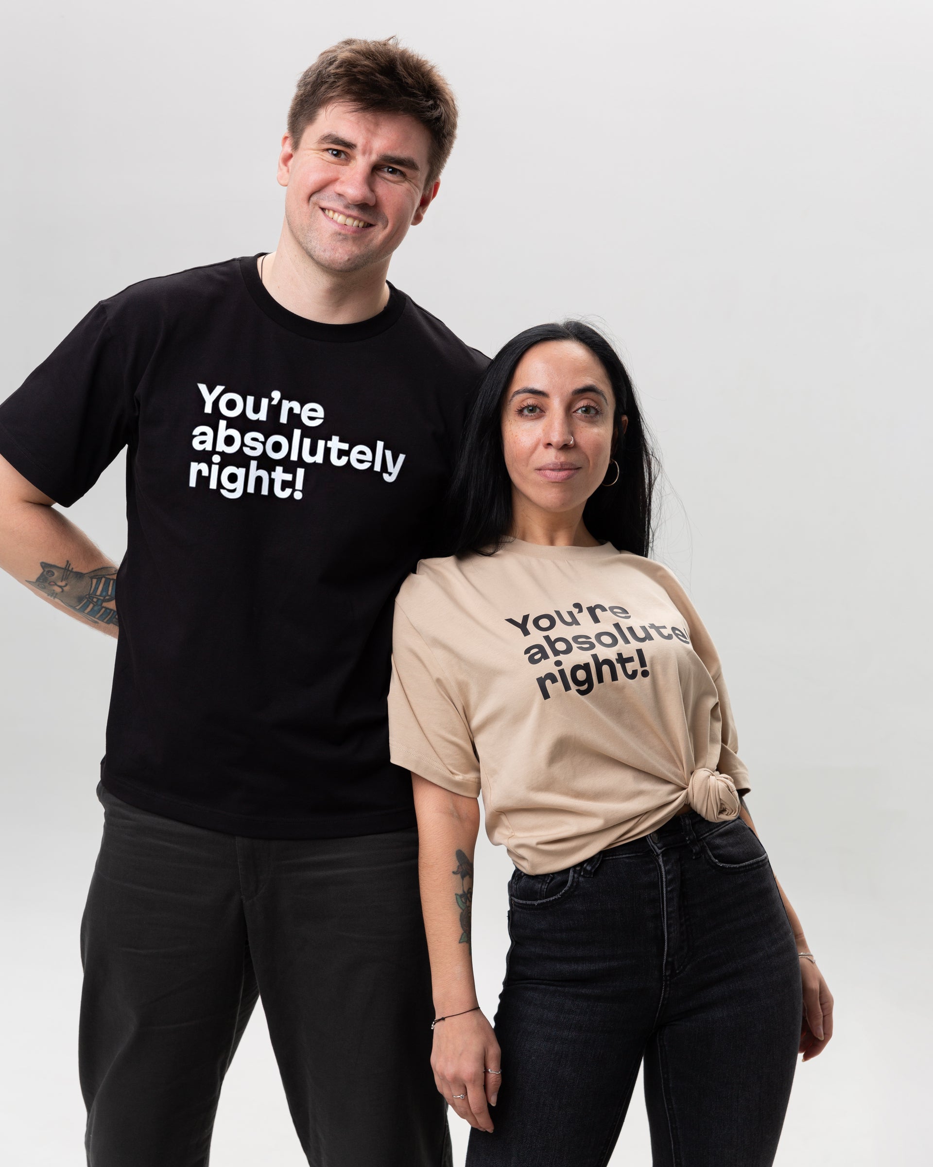 Black t-shirt “You are absolutely right!”