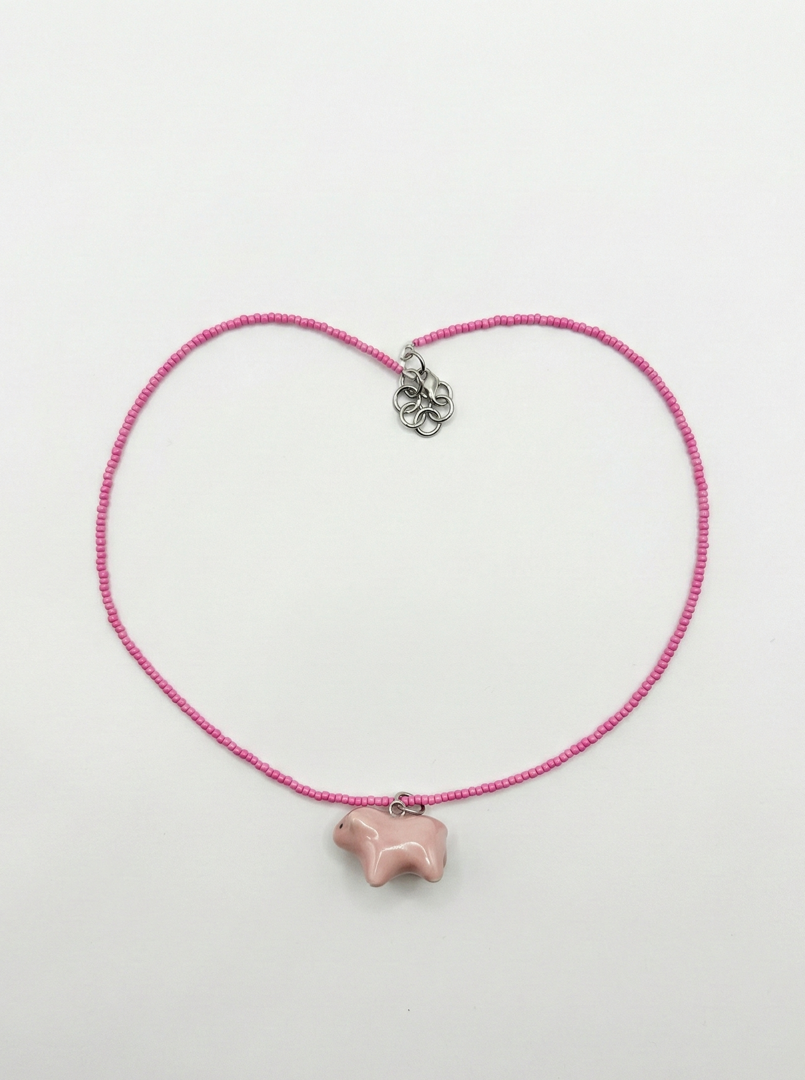 Ceramic pendant with a chain “Pig”