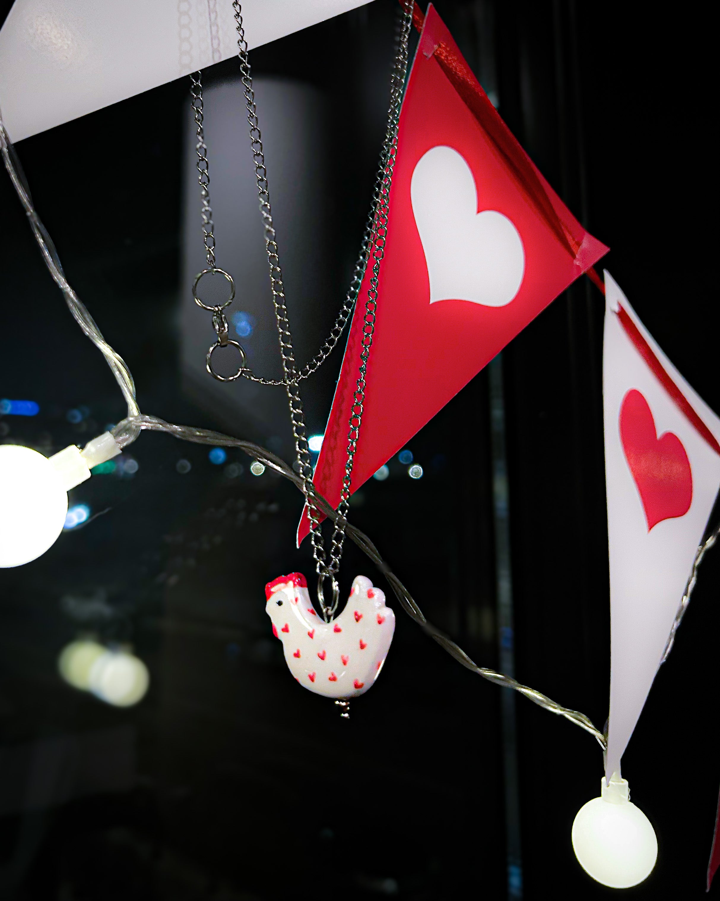 Ceramic pendant with a chain “Kura”