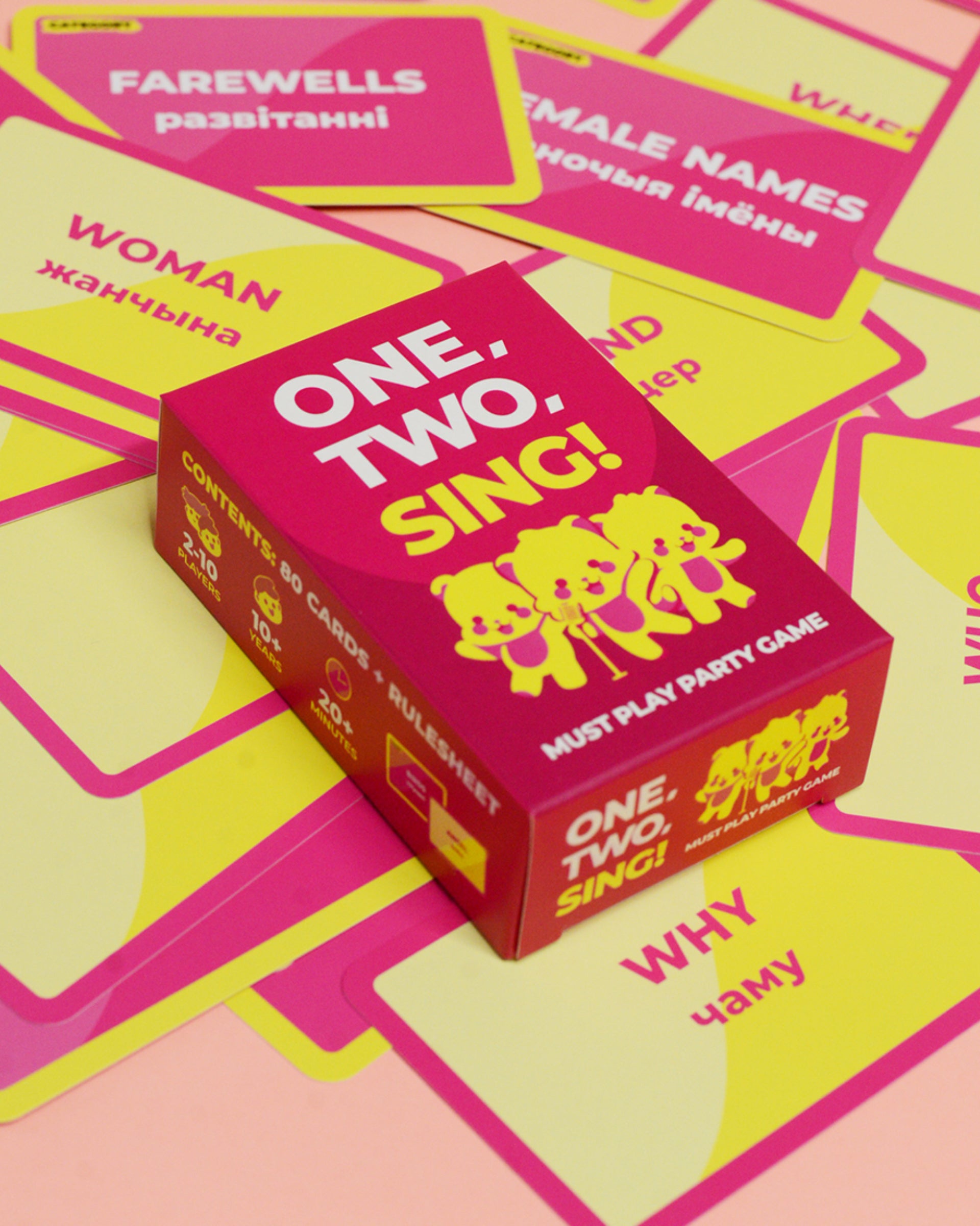 Board game “One, two, SING!” in Belarusian and English